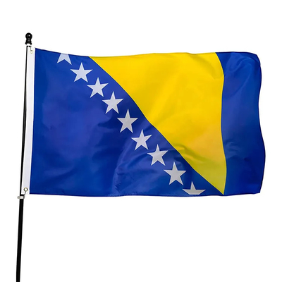 빠른 전달 150x90cm 폴리에스테르 세계 국기 보스니아 헤르체고비나 국기